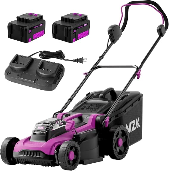 MZK 20V 18" Electric Lawn Mower, 3-in-1 Brushless Walk-Behind Push Mowers