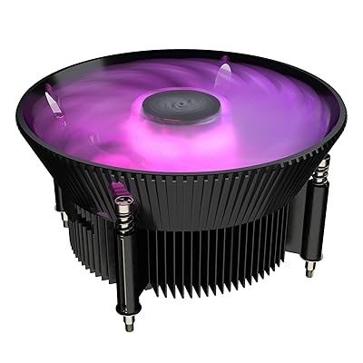 Cooler Master i71C RGB Intel Low-Profile CPU Air Cooler, Anodized Black Aluminum Fins, Copper Insert Base, MF120 RGB Lighting Fan for Intel LGA1200115X Desktop