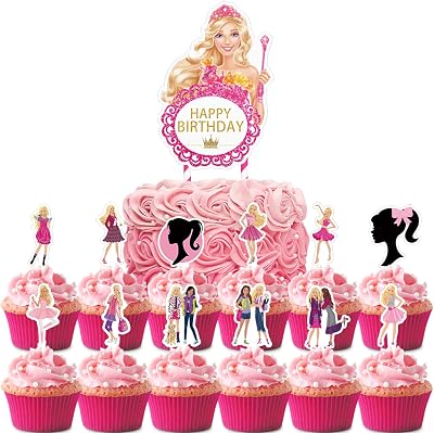 Girl Cake Topper Girls Cupcake Toppers, Happy Birthday Cake Toppers, Party Supplies Favor Cake Decorations
