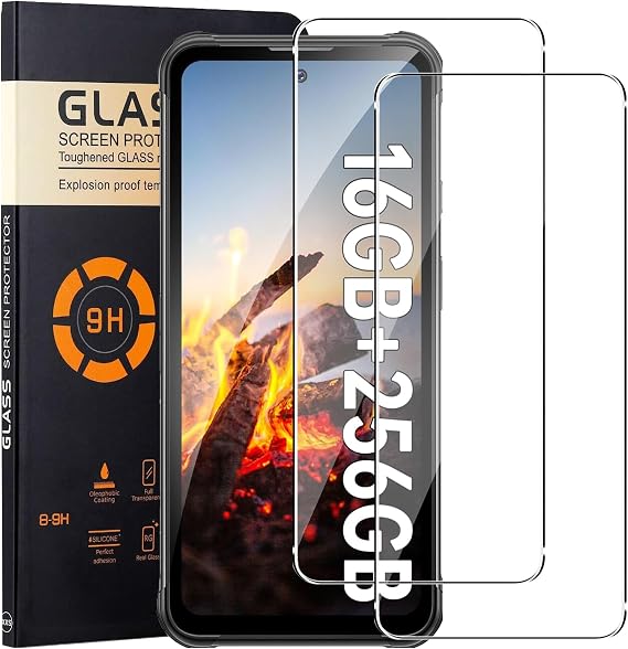 Screen Protector for CUBOT KingKong Power,[2 Pack]99.99% HD Full Coverage Easy Installation Round Edge Scratch Resistant Bubble Free,9H Hardness Premium Quality Tempered Glass Film,Transparent