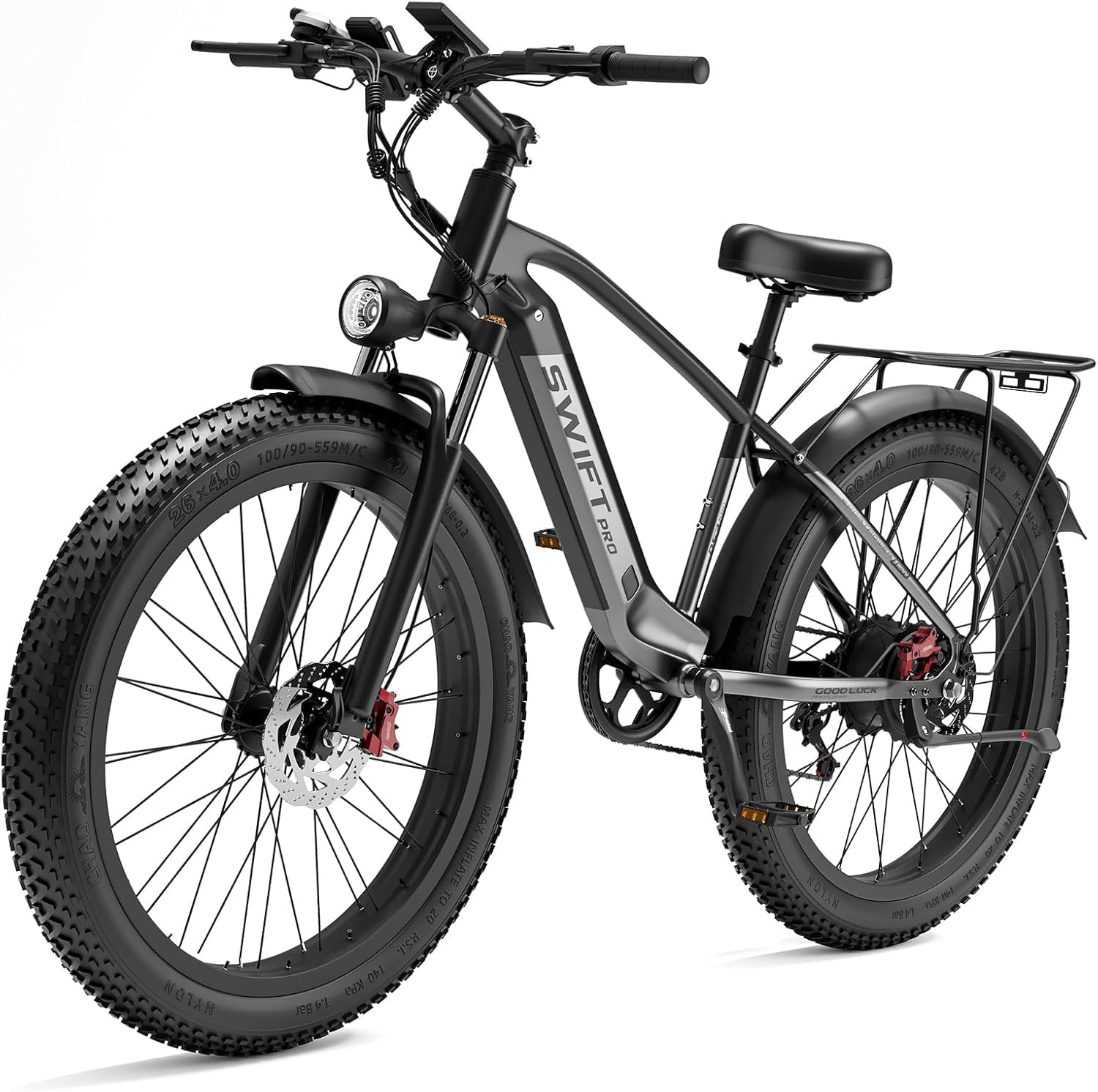 Electric Bike for Adults, 48V 17AH Removable LG Cells Battery Snow Ebike, 26 750W Brushless Motor 32MPH Mountain Bicycles,Shimano 7-Speed with Hydraulic Disc Brakes Beach Ebike UL Certified