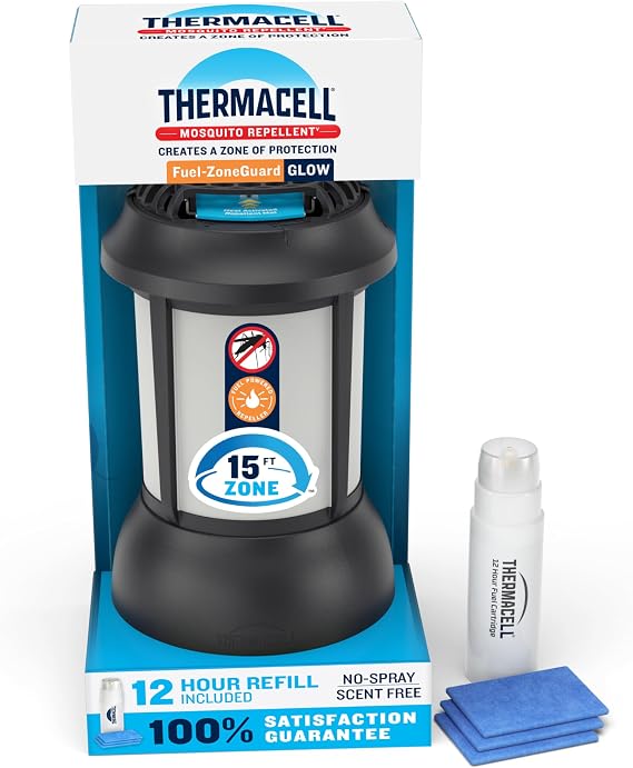 Thermacell Mosquito Repellent Lantern; No Spray Mosquito Repellent For Patios; Includes 12-Hours of Protection; Scent-Free, No Flame Citronella Candle Alternative