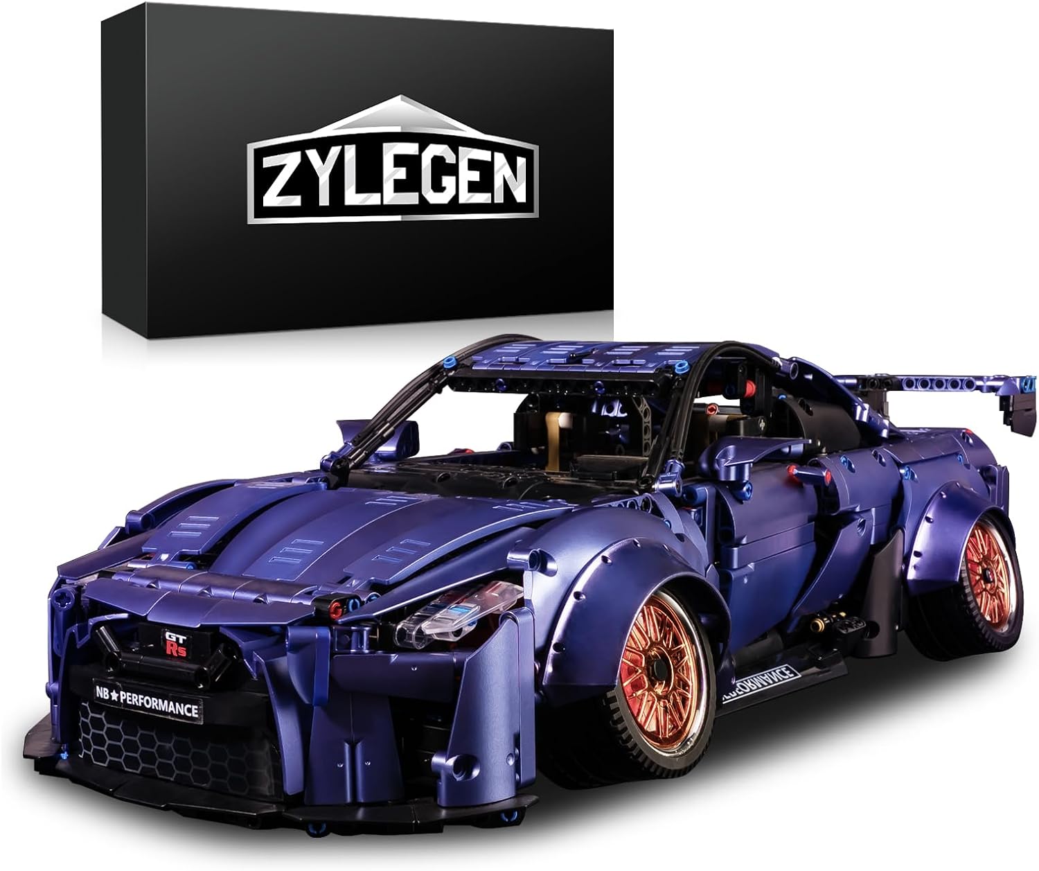 ZYLEGEN Race Car Building Toy Set,Collectible Model Building Set and Sport Car,Supercar Building Kit for Boys, Girls, and TeensGift for Motorsport Fans Black