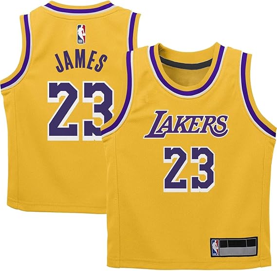 Lebron James Los Angeles Lakers NBA Kids Toddler 2-4 Yellow Gold Icon Edition Player Jersey