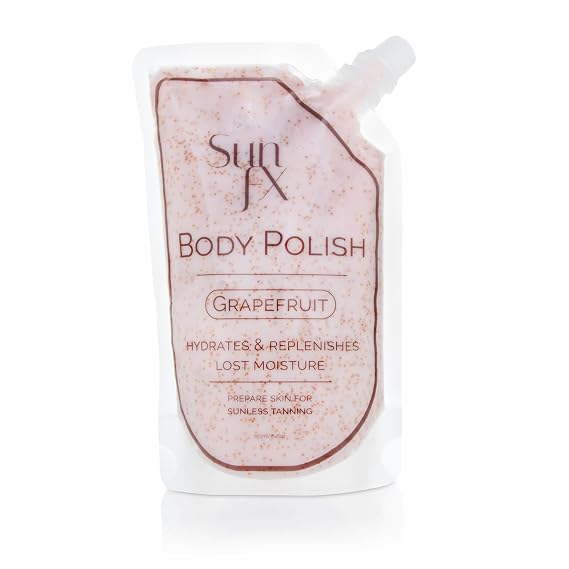 Grapefruit Body Polish Pre-Spray Tan Walnut Scrub 250ml | Ultra Hydrating Exfoliating Nourishing Body Polish, For Smooth Radiant Skin, Pre-Spray Tan Scrub, 8.4 Fl Oz