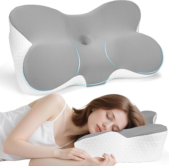 Ergonomic Memory Foam Pillow for Neck & Shoulder Pain Re