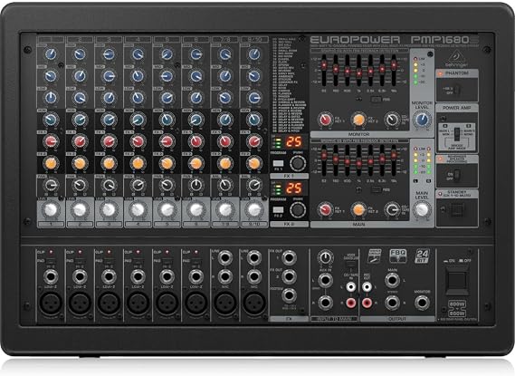 Behringer PMP1680S Europower 1600W 10 Channel Powered Mixer