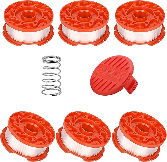 CMZST0653 CMZST065 Spool Compatible with Craftsman CMCST900,CMEST913,CMEST900, CMESTA900 Weed Eater String Trimmer and Cover, Replacement Spool Refills Line 30Feet 0.065" (6 Spools, 1 Cap, 1Spring)