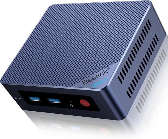 Beelink Mini PC, Mini S12 Pro Intel 12th N100 up to 3.4GHz, 16GB DDR4 500GB M.2 SATA3 SSD, Mini Desktop Computer Supports 4K Dual HDMI Display/WiFi5/BT5.0/USB3.2/1000Mbps LAN/WOL Home/Office