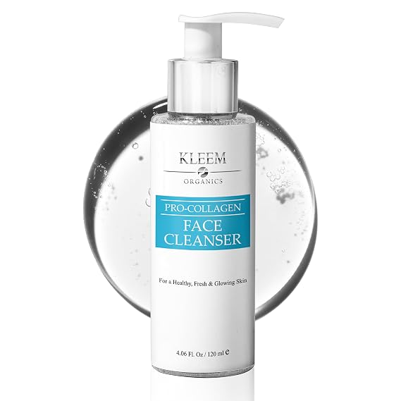 Kleem Exfoliating Face Wash, Pro-Collagen Peptides, Gentle Daily Cleanser