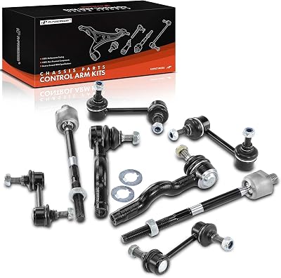 A-Premium Set of 8, Front & Rear Sway Bar Link, Inner Outer Tie Rod End, Compatible with Mazda RX-8 2004-2011, R2 1.3L