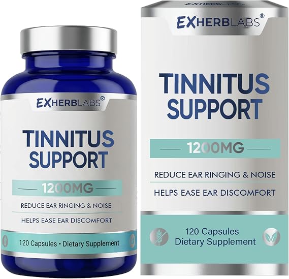 Ear Ringing Relief Tinnitus Supplement - Reduce Ear Noise & Improve Focus