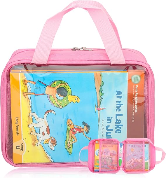 Leapfrog LeapReader用キャリーケース、リープフロッグLeapReader、ハンドル付きポータブルストレージバッグピンク