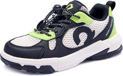 HAPPY NOCNOC Kids Sneakers for Boys and Girls, No Tie Shoelaces Lightweight Kids Shoes, Breathable Running Tennis Sport Athletic Shoes for Toddler