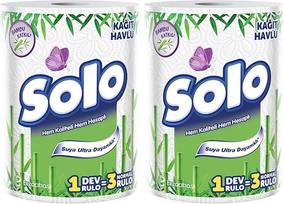 SOLO Bambu Dev Rulo Havlu 1:3 (2 paketi)