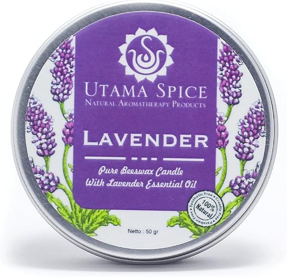 Utama Spice Pure Beeswax Lavender Candle