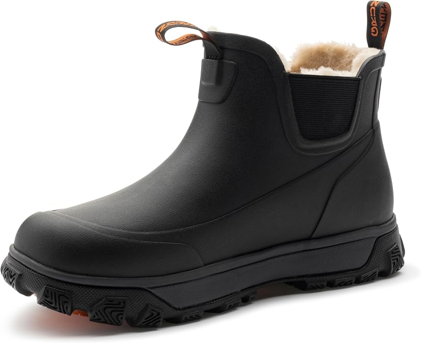 Grundens Mens Deviation Sherpa Ankle Boot | Durable, Waterproof, Fleece Lined