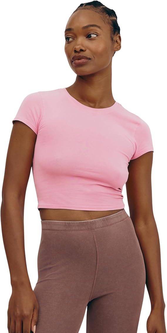 Organic Basics Women's Core Cotton Short Sleeve Baby Tee Core Cotton Short Sleeve Baby Tee