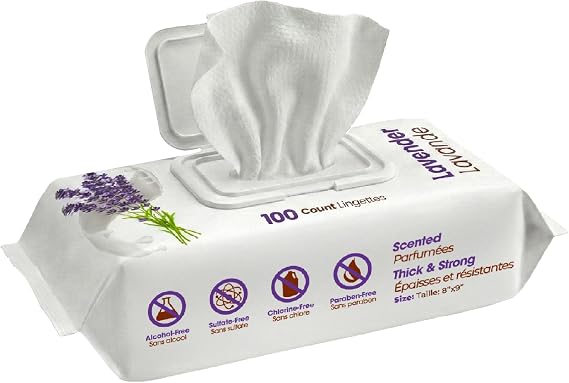 Best Pet Supplies Cleaning Dog Wipes - Calming Lavender, 100 Count