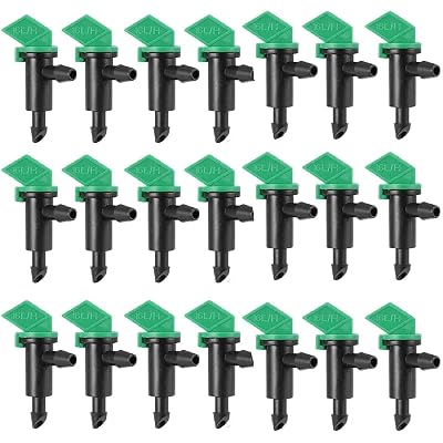 Drip Emitter, Garden Flag Irrigation Drippers 4 GPH, 16LH Water Sprinkler Emitters Head Connect 4-7mm Hose for Trees and Shrubs Watering 300PCS