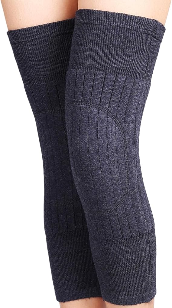erioctry Unisex Cashmere Wool Knee Brace Pads Winter Warm Thermal Knee Warmers Sleeve for Women Men