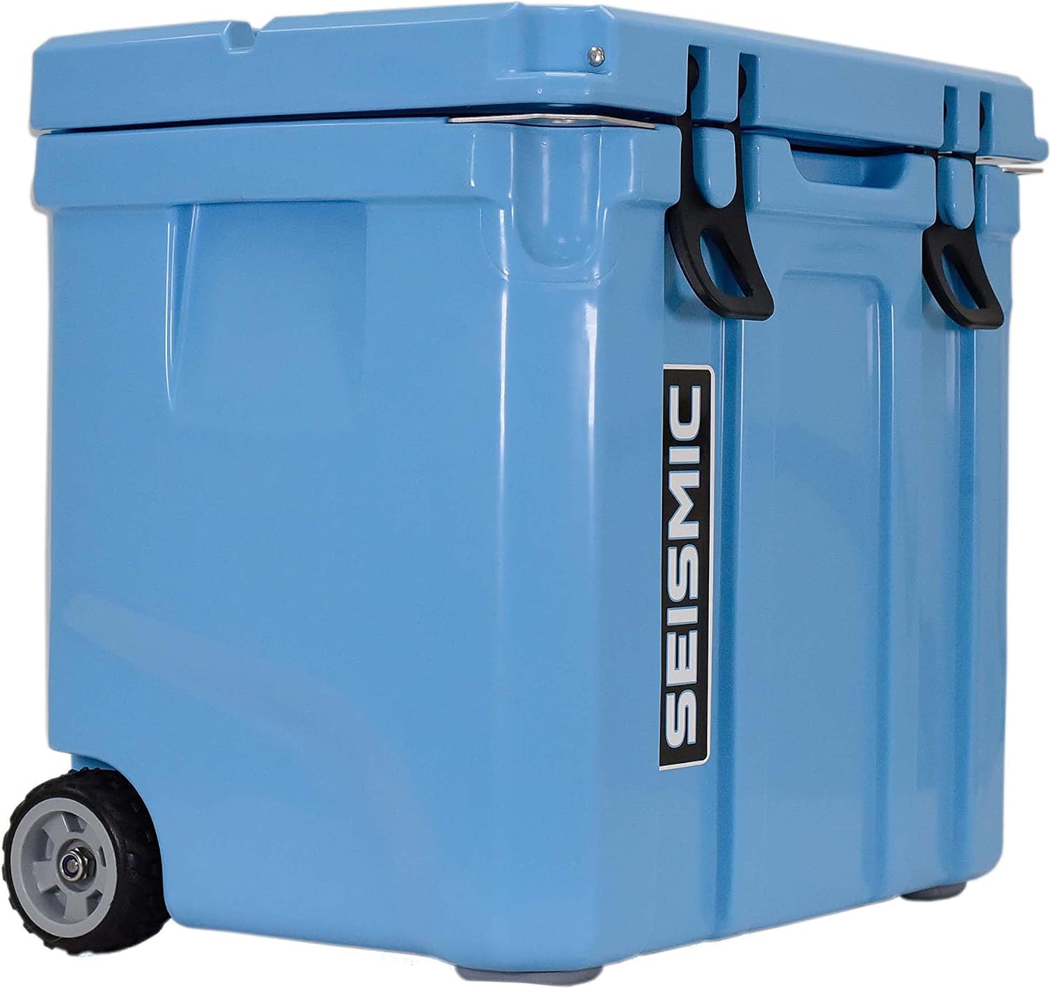 Seismic Audio - RC37NS-Blue - Rolling 37 Quart Blue Rotomolded Hard Cooler Box with Handle