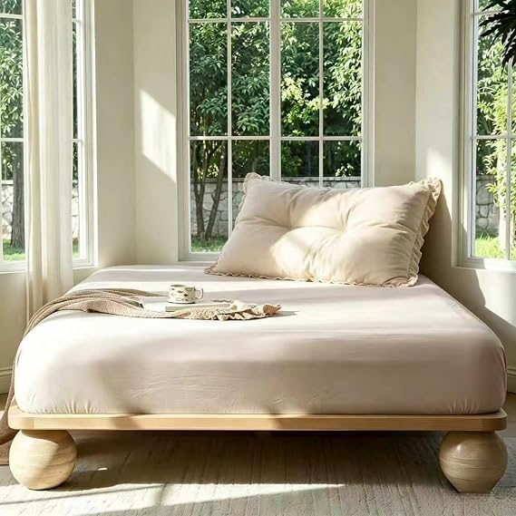 LBRO2M 100% French Organic Linen Fitted Sheet Only (1 Pc) Up to 16" Queen