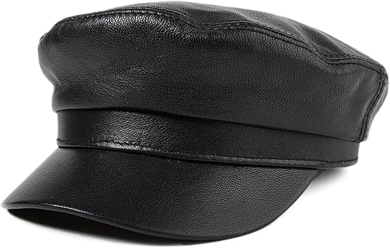 Unisex Fiddler Hat Winter Autumn Men's Newsboy Hat for Women Greek Fisherman Sailor Leather Driver Hat Flat Cap