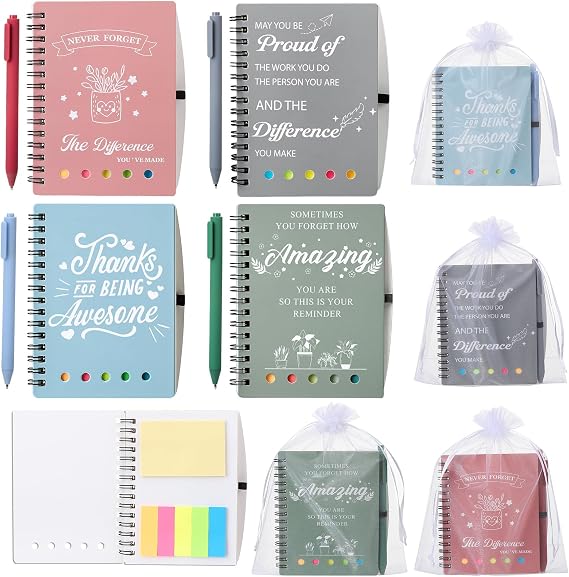 Leaving Gifts for Colleagues Women,4 Sets Notebook and Pen Set