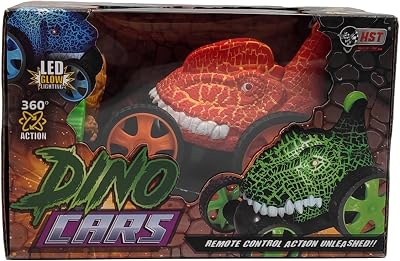 Dakott Rc Stunt Cars for Kids - Dinosaur Toys Remote Control Car 360 Degree Rotation, Monster Racing Car Toys for Kids Toddlers, Birthday Gifts for Boys Girls 3 4 5 Years Old