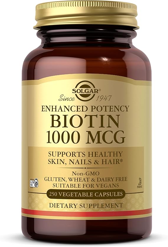 Solgar Biotin 1000 mcg, 250 Vegetable Capsules