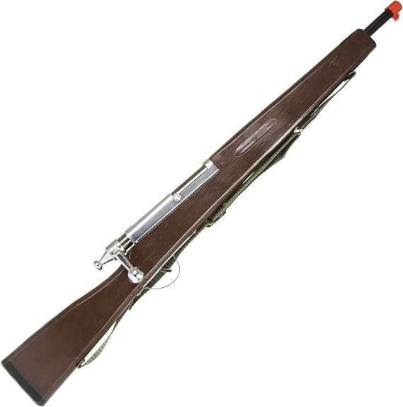 PARRIS CLASSIC QUALITY TOYS EST. 1936 - Wood & Steel Bolt Action Toy Gun with Break-Away Sling, Professional-Quality Metal Labels, Safe Folded Edges, Easy-to-Hang Design, Bulk Packaging