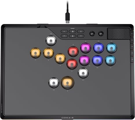 Corsair NOVABLADE PRO Wireless Hall Effect Leverless Controller 15-Main Key Layout, 1000Hz Polling, 2.4GHz Wireless, SOCD, MGX Hyperdrive Hall Effect Magnetic Switches PS5, PS4, PC Black