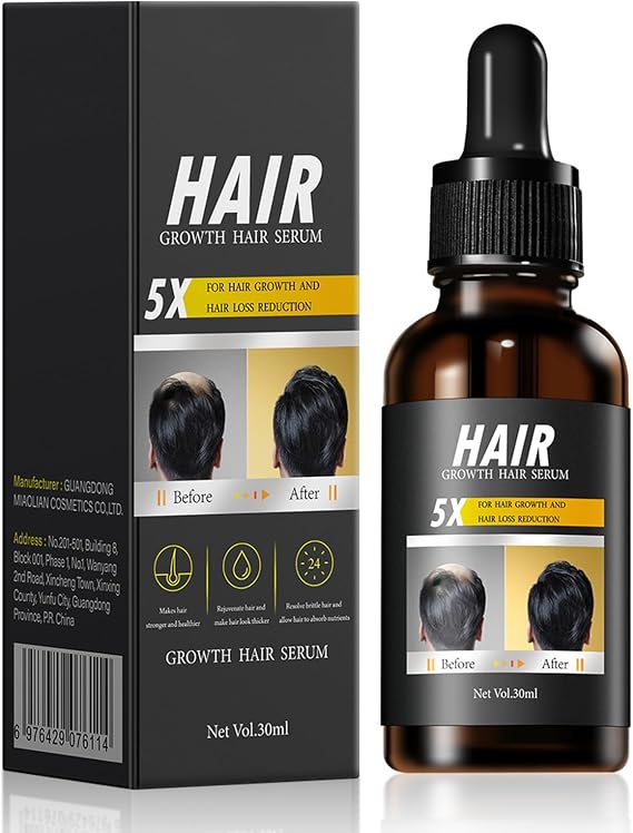 Hair Growth Serum Anti Hair Loss Hair Oil, Organic Natural Hair Loss Treatment for Thin Dry Hair, Nursing Scalp, Promote Natural Hair Growth, Regrowth Hair Serum for Men and Women