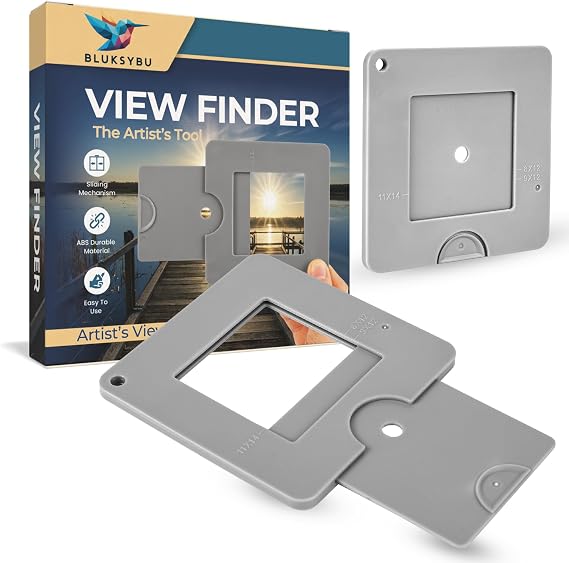 ViewFinder & Color Isolation ViewCatcher Sliding Mechanism - Custom Viewfinder & View Finder for Artists | Artist Viewfinder for Painting & Sketching
