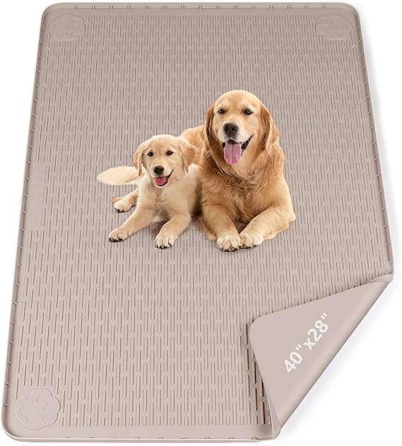 Pee Pads for Dogs 40"x28" Reusable Puppy Training Pad Mat, Khaki