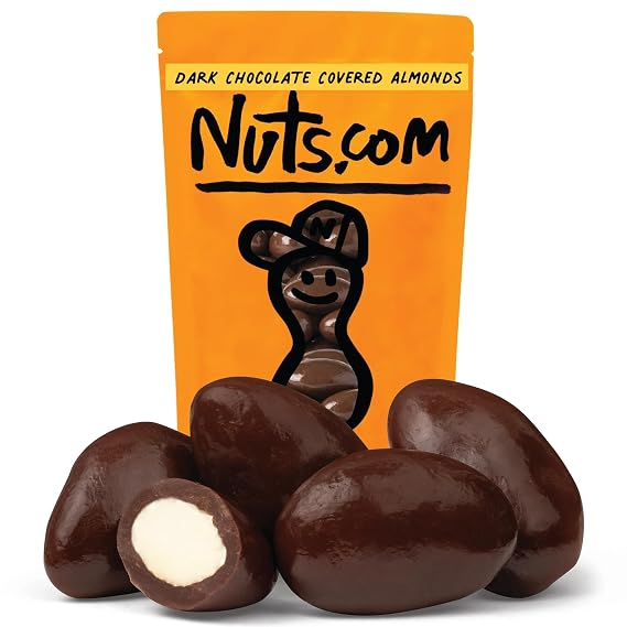 Dark Chocolate Covered Almonds, 2 Pound Bag, Kosher Pareve