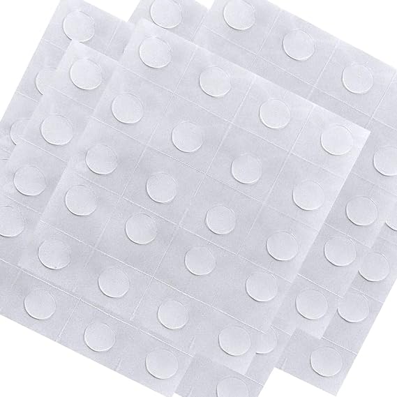 600PCS Clear Dots Glue Removable Double Sided Adhesive Dots for Balloons Sticking Hanging Posters Photos Paper Scrapbooking Walls Candles Making Birthday Wedding Party Decorations Craft Projects