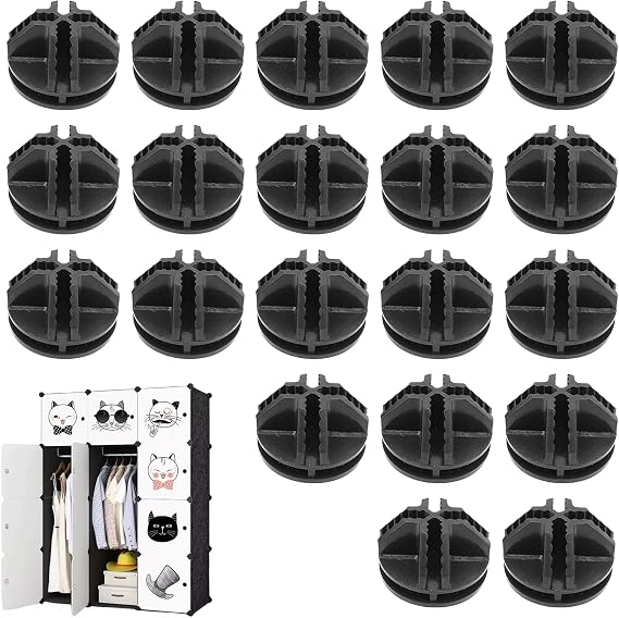 20 PCS Storage Cube Connectors, Wire Cube Storagge Shelves Cubes C&C Grid Connectors Cubes Storagge Connectorss, Wirre Grid Storage Accessories for Closet Storagee Organizer