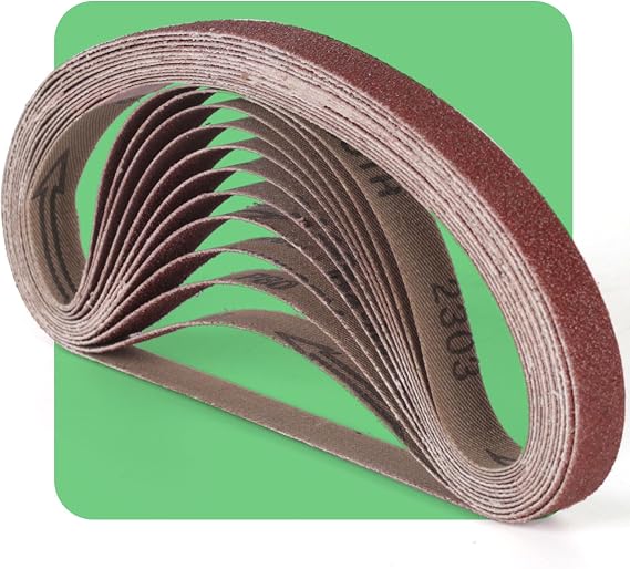 BOSHCRAFT 24 Pcs 1/2x18 Inch Sanding Belts, Replacement Knife Sharpener Sanding Belt Kit for Work Sharp Knife Tool Sharpener 60/80/120/180/240/400 Assorted Grits Sanding Belts for Belt Sander