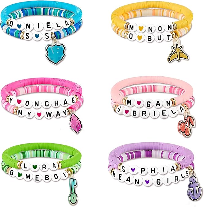 Katseye Bracelets Merch Concert Album Inspired Friendship Bracelet Stackable Stretch Bracelets Merchandise for Fans Girls Women Birthday Gifts Costume Accessories