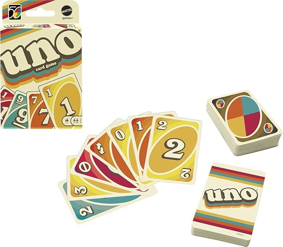 Mattel Game GXV43 UNO Iconic, 1970s Edition Ages 7 and Up