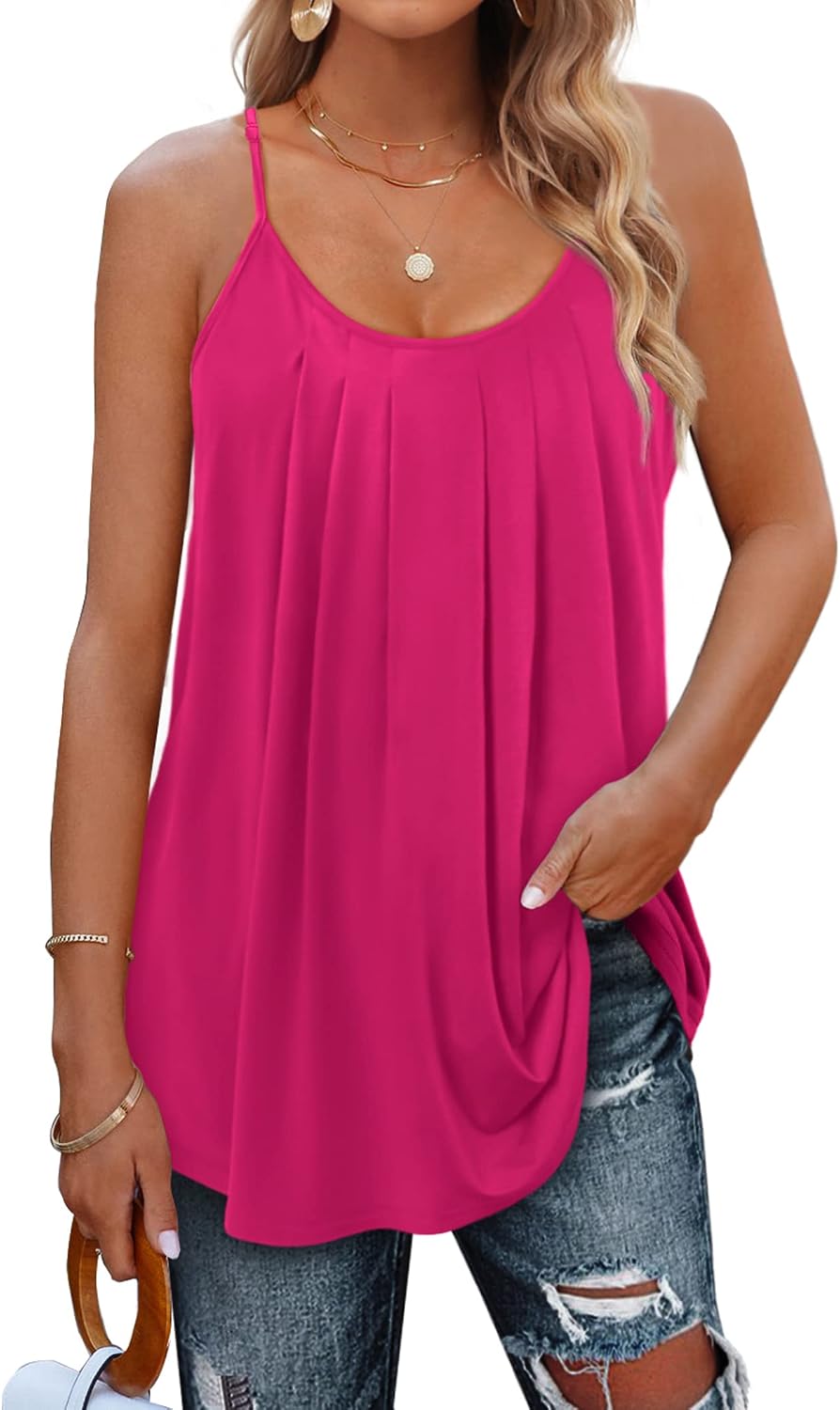 Geifa Summer Tank Tops for Women Vacation Outfits 2025 Fashion Trendy Clothes
