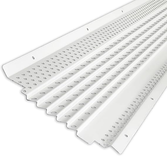 GUTTERHAWK Gutter Guard All-Aluminum Gutter Guard White Sample Pack 5 in. & 6 in. (6 in Long) DIY Friendly & Made in USA