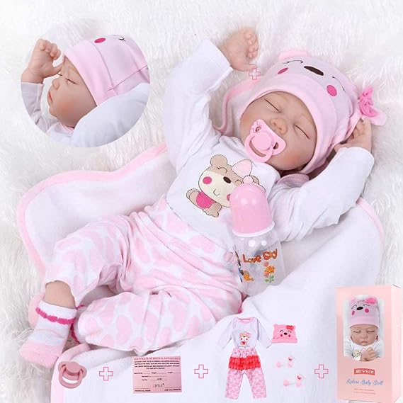 ZIYIUI Realistic Baby Doll Girl Baby Doll Vinyl Soft 55cm Simulation Newborn Toys for Girls