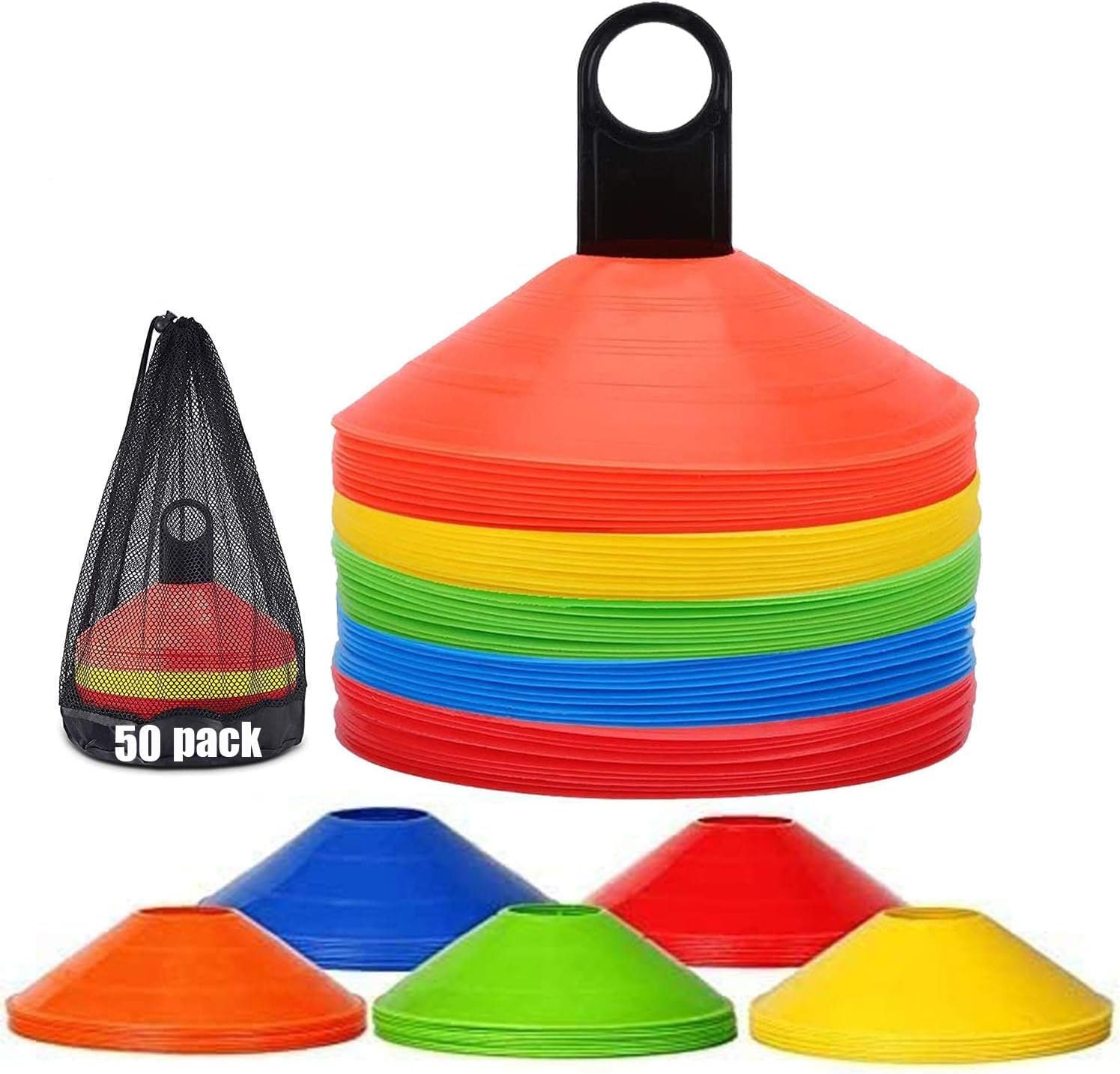 Cones,Football Cones Marker Disc Cones Sport Cones,Football Training Equipment Agility Football Cones with Carry Bag and Holder