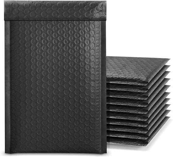 30PCS Self-Seal Bubble Mailers, Padded Envelopes, Poly Bubble Mailers, Postal Wrap Envelope Packaging Bags for Shipping, Mailing, Packaging, Self Seal, Black(20 X 25CM)