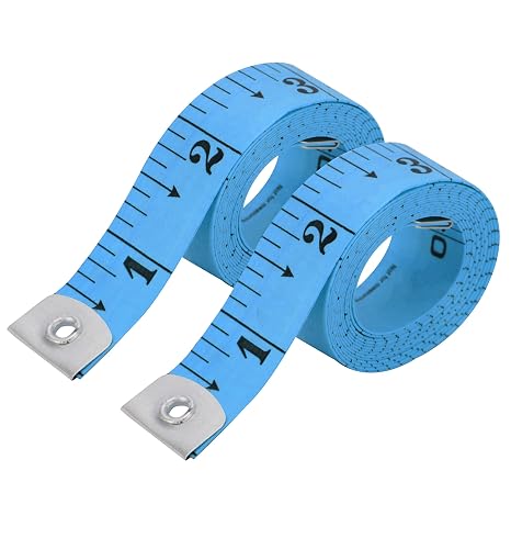 Flexible Tape Measure Pack of 2, Accurate Dual Scale Standard & Metric Measurements Tape,Soft Measuring Tape for Body, Weight Loss Sewing Tailor Craft Ruler 150cm/60 inch