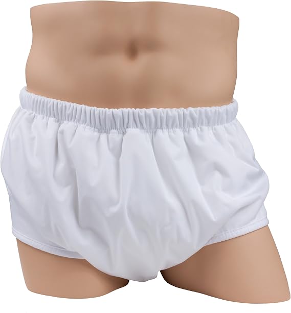 Adult All in One Pull-On Cloth Diaper by LeakMaster - Sewn-On Waterproof Outer Layer. 8 Total Interior Layers of Absorbency. Secure Incontinence Protection. (Medium 2430-Inch Waist)