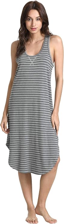 GYS Women's Bamboo Viscose Cooling Racerback Tank Nightgown